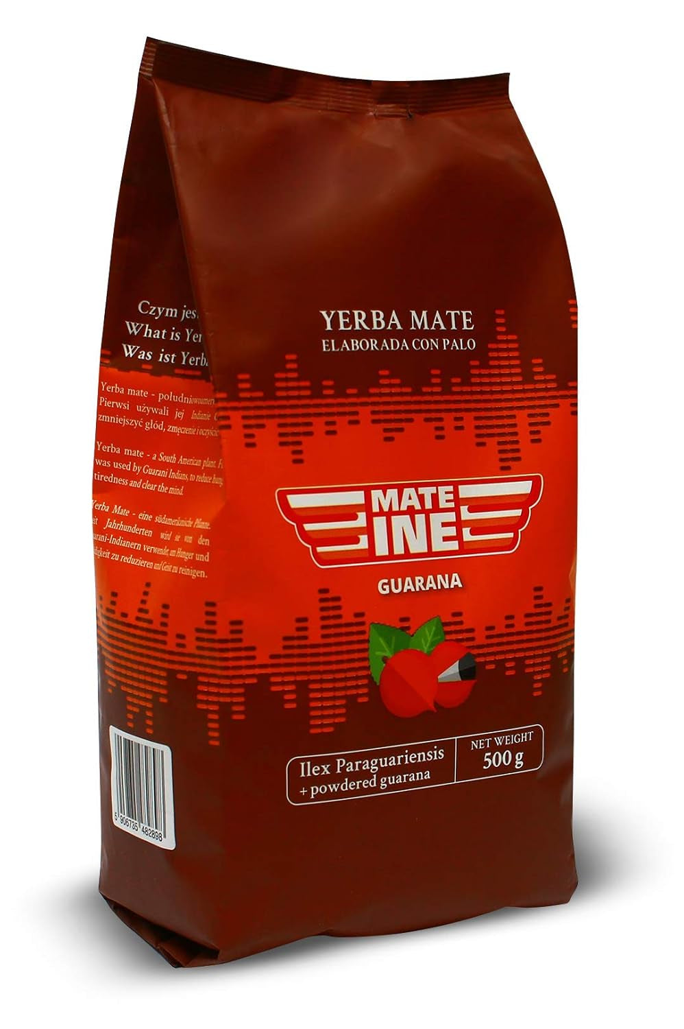 Mate Yerba Mate te med guarana, neutralt, 500 g