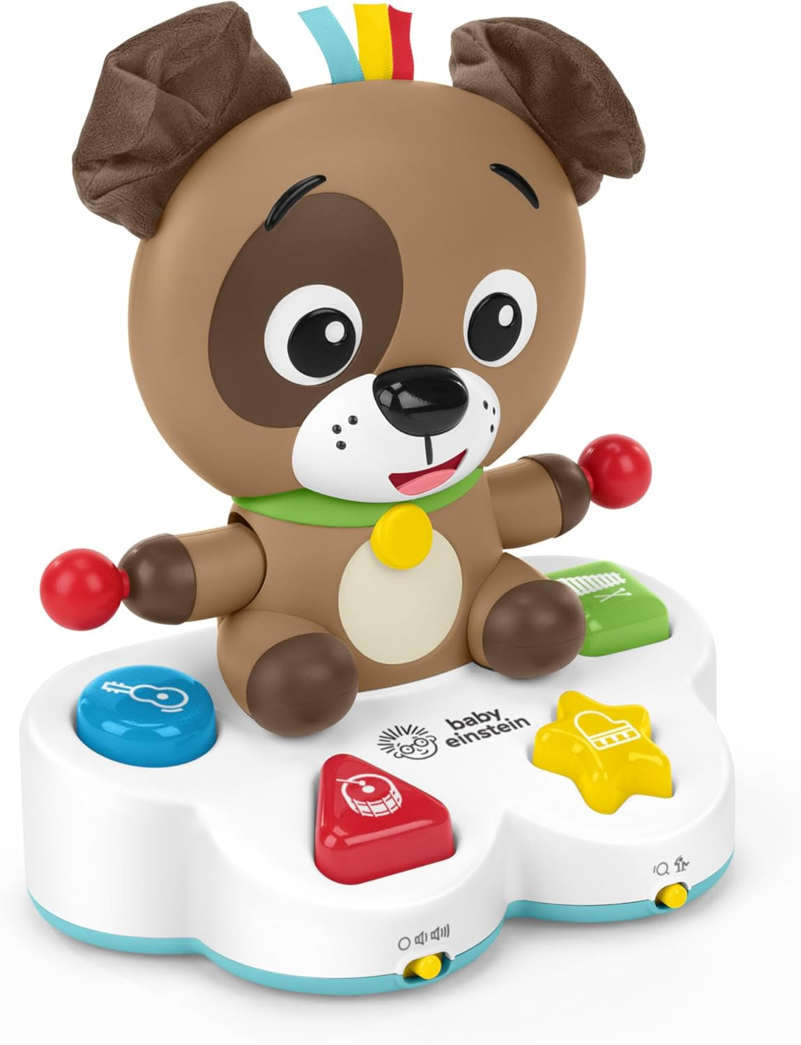 Baby Einstein, Drum & Learn Dean Musical Learning Toy - Multisensorisk babyleksak, 2 spellägen, färger, former och instrument, 50+ ljud, från 6 månader Babyleksaker Naty Shop