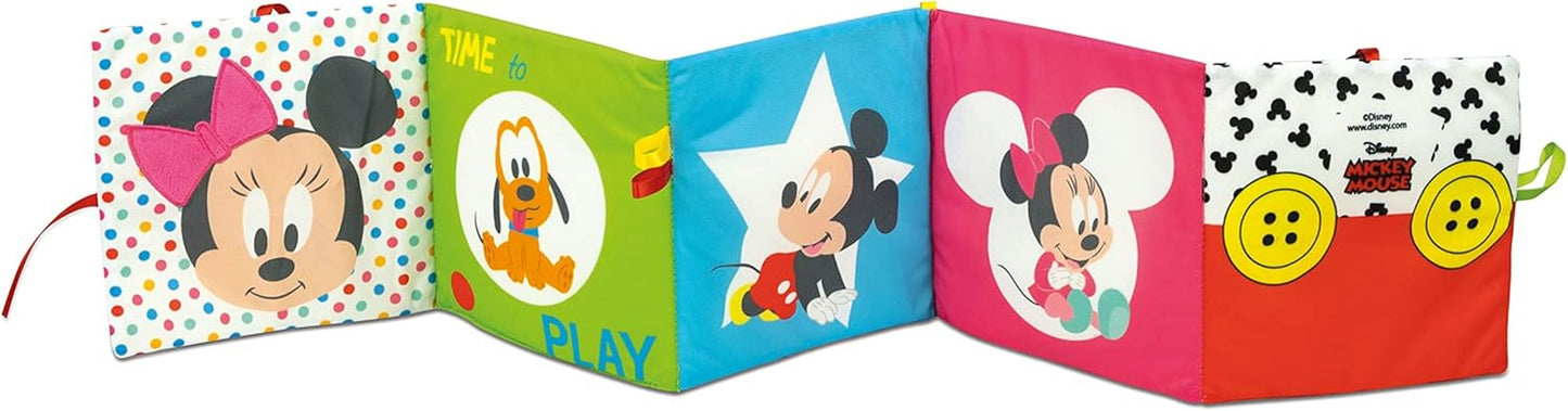 Clementoni 17721 Disney Baby - Tygbok, mångsidig babyreseleksak, sprakande och pipande bilderbok för nyfödda från 0 månader Babyleksaker Naty Shop