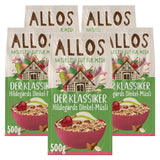 Allos osötad proteinmüsli | Ekologisk müsli | Havregryn | Spannmål till frukost | Vegansk (5 x 450 g), 1 st (pack om 5)