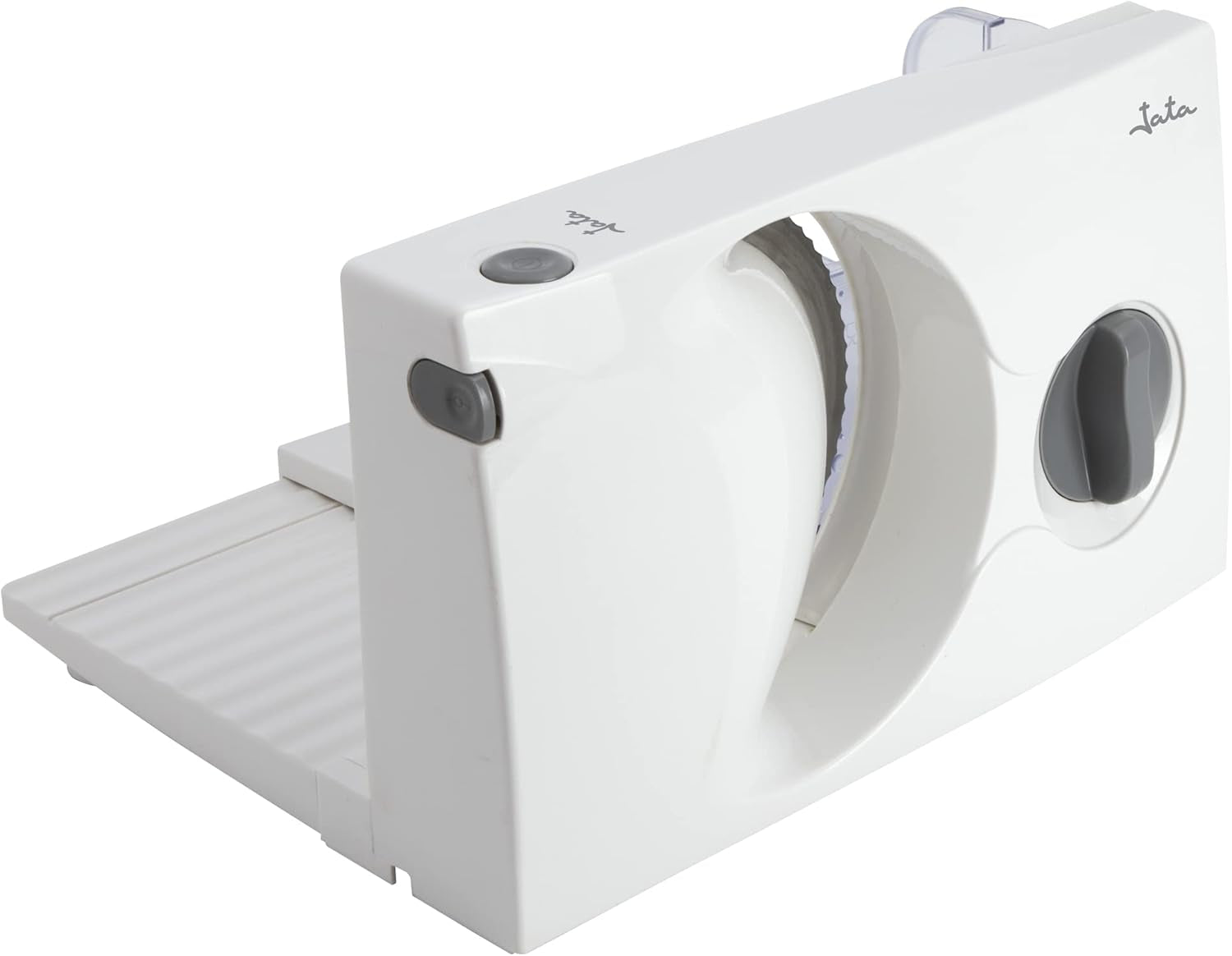 JECF0300 Kompakt elektrisk skärmaskin, avtagbart blad i rostfritt stål, diameter 170 mm, tjocklekskontroll 0 till 15 mm, 150 W rivjärn och skärmaskiner Naty Shop Standardtitel