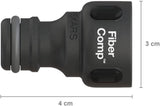 Fiskars krananslutning, för kranar, Ø 21mm (G 1/2"), FiberComp, universell storlek, 10g, svart/orange, 1027053