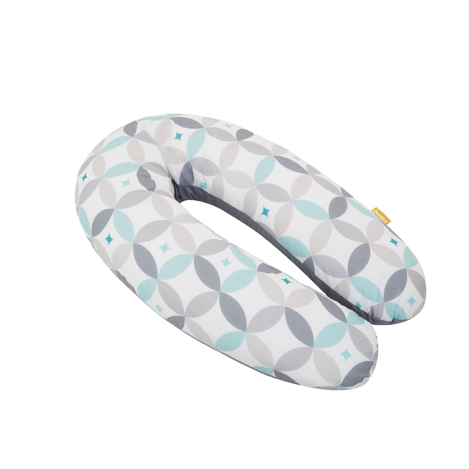 Badabulle Amningskudde och fluffig gravidkudde, 150 cm, inkluderar fodral, ergonomisk form Tillbehör Mat och Amning Bebe Naty Shop Graphic