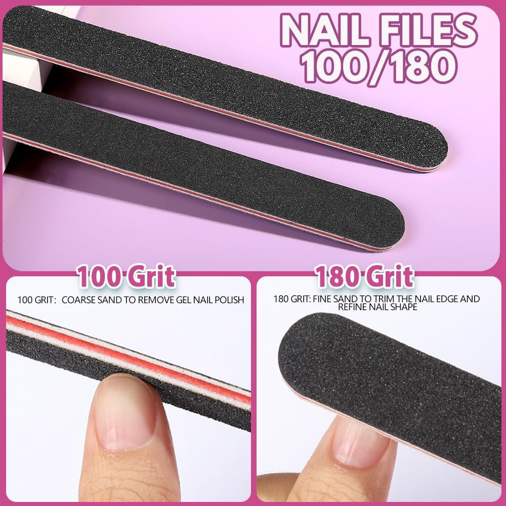 FANDAMEI 20 Stücke Buffer Für Nagel, Nagelfilen Für Gelnägel, Profi Nagelfeile 100/180, Polierfeile Fingernägel, Filen Für Gelnägel, Manikyr & Pedikyr Set
