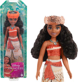 Mattel DISNEY Moana - Ledad modedocka med glitteroutfit, avtagbart pannband och halsband, för barn från 3 år och uppåt, HPG68