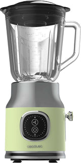 Cecotec Standmixer Retro Retrotwist Green. 800W Maximale Leistung, Pulse-Funktion, 4-Klingen-Messer Mit Schwarzer Titanbeschichtung Och 1L Krug, Vintage-Design i Grün Kitchen Naty Shop