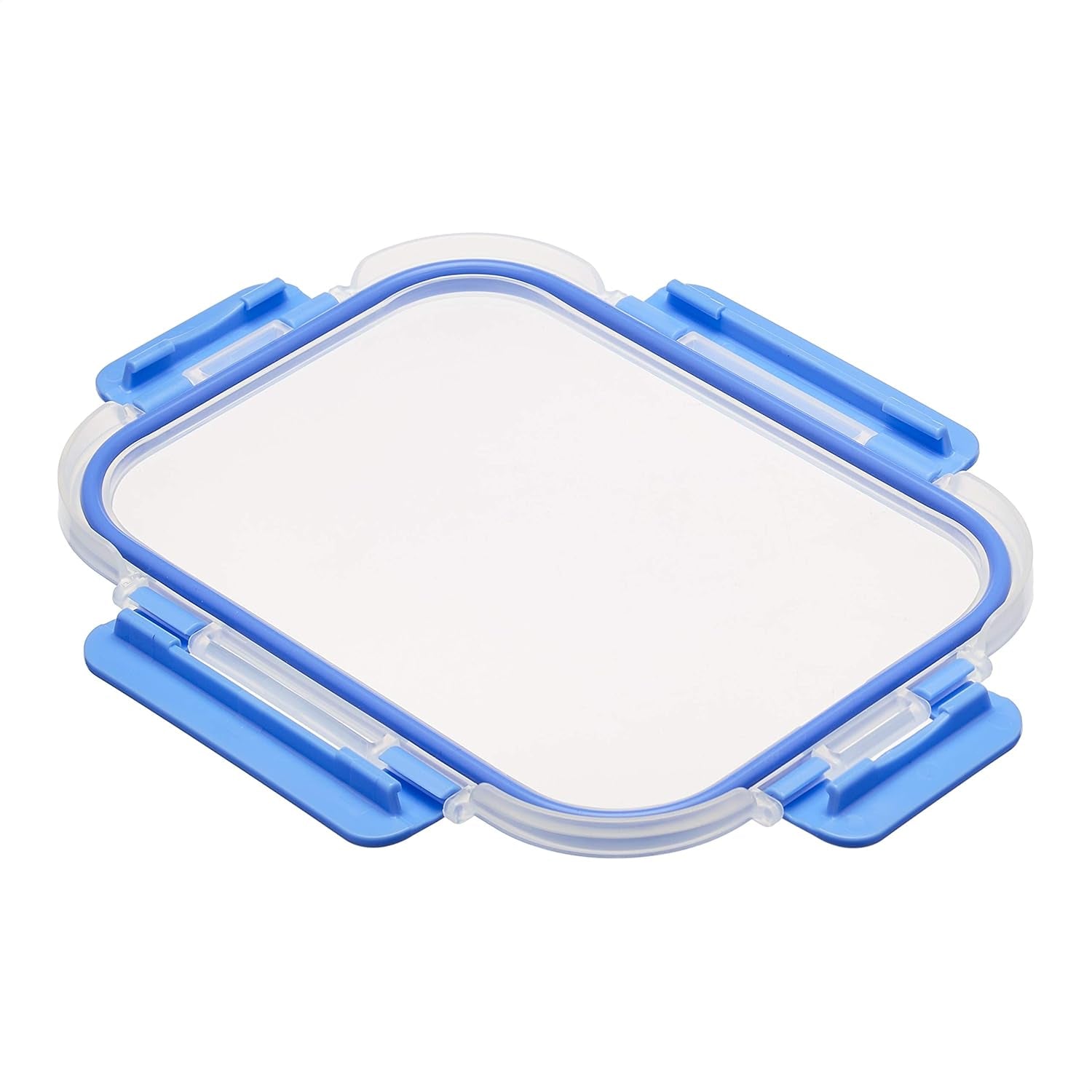Amazon Basics matbehållare med lufttäta glaslock, 14-delars set, 7 behållare och 7 lock, BPA-fri, klar med blå silikontejp Matförvaringslådor Naty Shop
