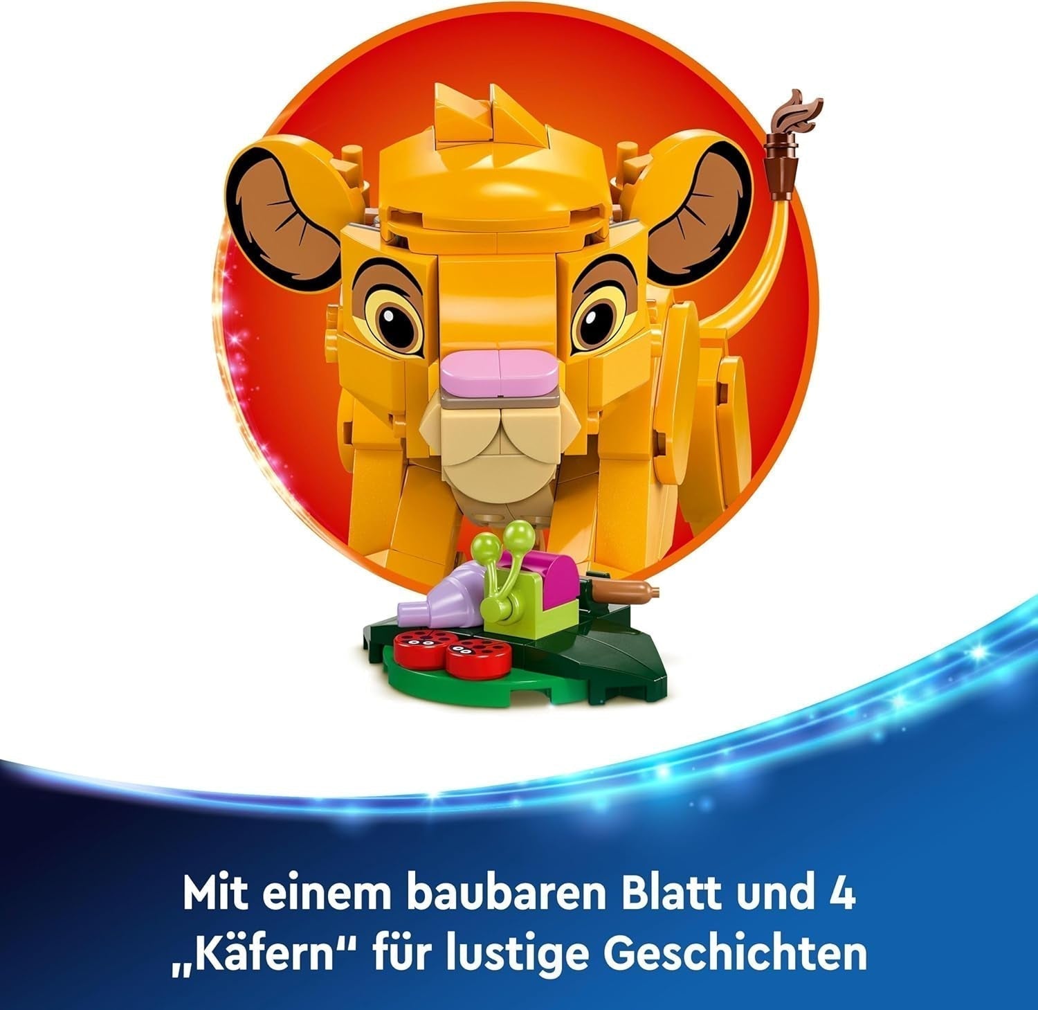 LEGO Ç€ Disney Simba, lejonkungens unge, byggleksak för barn, fantasilekset med lejonfiguren, cool presentidé för tjejer och pojkar från 6 år, barnleksak 43243 Byggset Beuche den LEGO-Store