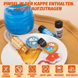 Essbarer Glitzer - 3 Torten Kuchen Deko Essbare, Metallic Lebensmittelfarbe Flüssiges, Ätbart Glitter Für Muffin, Cocktail, Marshmallows - 10Ml Naty Shop