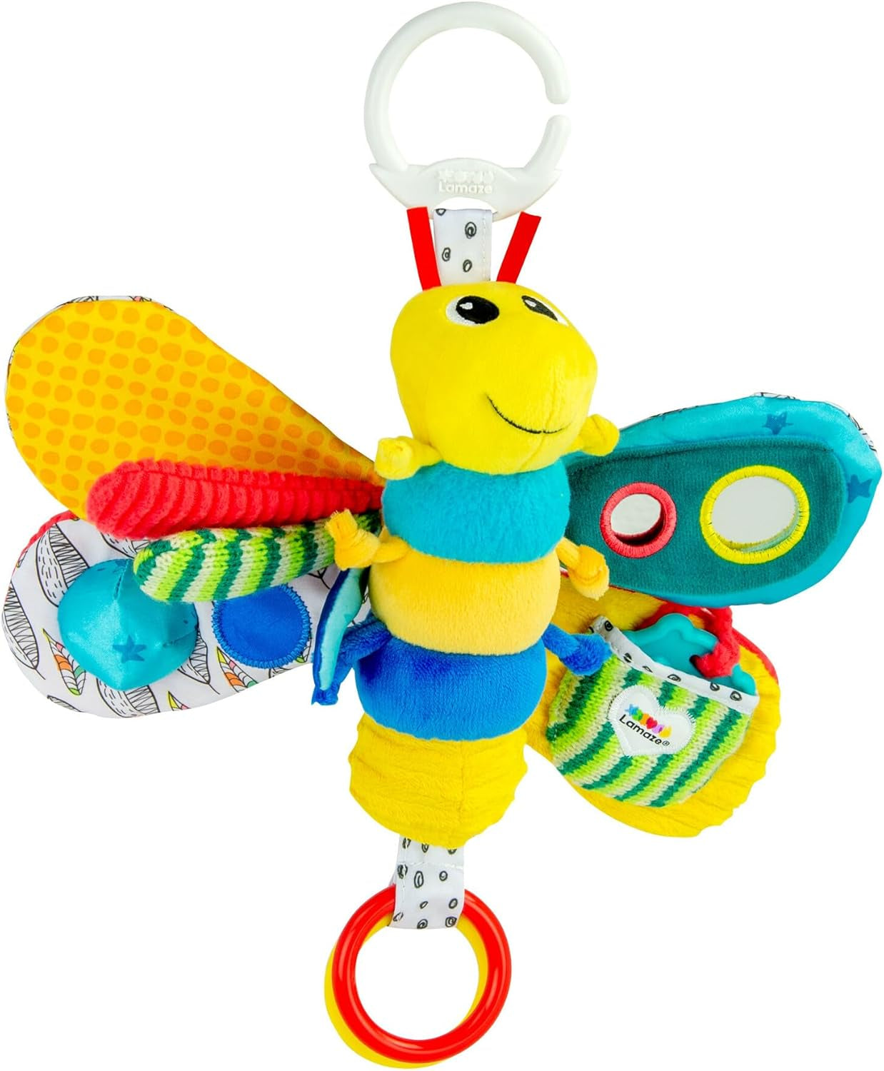 Lamaze "Freddie the Firefly" Clip & Go babyleksak, högkvalitativ leksak för småbarn, clip-on leksak för att stärka relationen mellan föräldrar och barn, från 0 månader, flera färger Bebe Toys Naty Shop Freddie Firefly