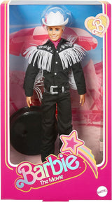 BARBIE the MOVIE Ken - Samlardocka i västerländsk outfit, vintageskjorta, cowboyhatt, vita stövlar från filmen för åldrarna 3 och uppåt, HRF30 Naty Shop Dolls