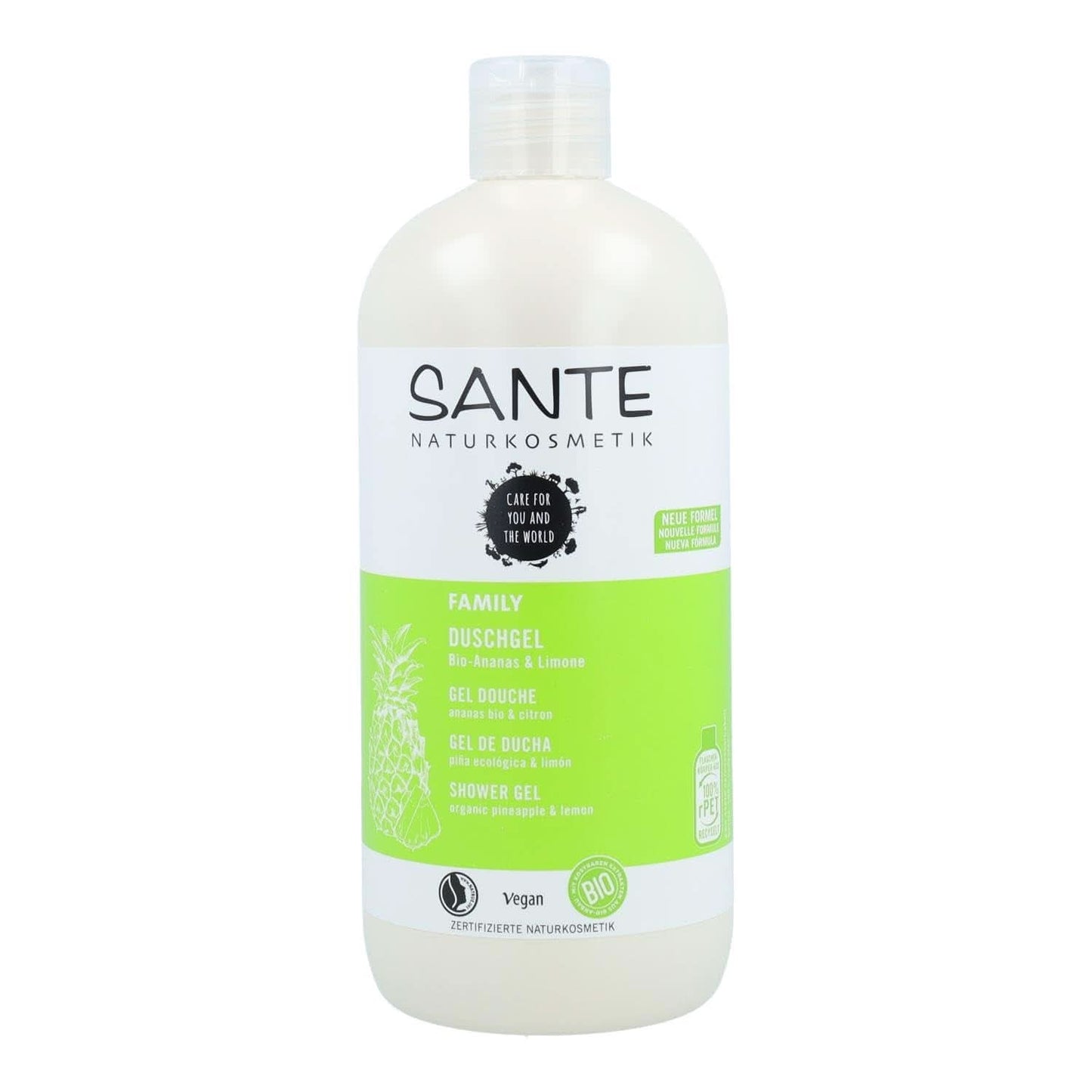SANTE Natural Cosmetics Uppfriskande duschgel med citrusdoft, 950 ml Dusch och bad Naty Shop 500 ml Fruktig, fräsch