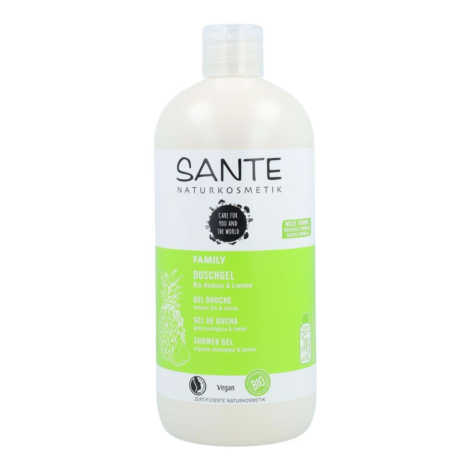 SANTE Natural Cosmetics Uppfriskande duschgel med citrusdoft, 950 ml Dusch och bad Naty Shop 500 ml Fruktig, fräsch