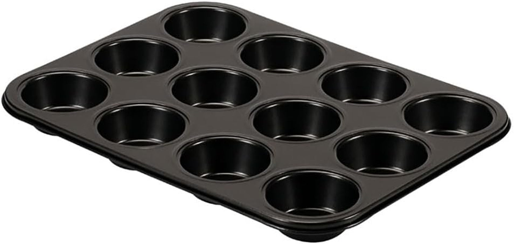 , Form 6 muffins 18,5x27cm, svarta Formar och bakplåtar Naty Shop 12 muffins