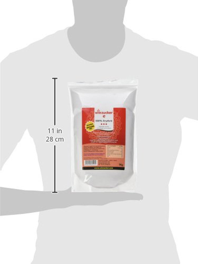 Erythritol, 1Er Pack (1 X 1 Kg) 1000 Gram Sweeteners Naty Shop