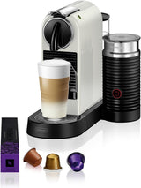 Nespresso EN167.W Citiz kapselespressomaskin, högtryckspump och idealisk temperaturkontroll, utan Aeroccino (mjölkskummare), energisparfunktion, 1260 W, gräddvit, 37,4 x 11,9 x 25,5 cm