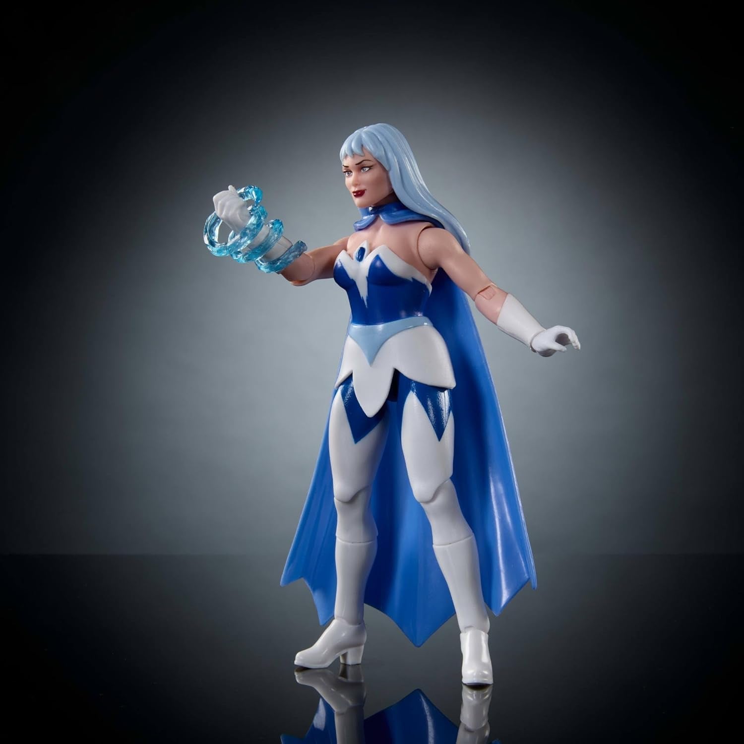 Masters of the Universe Origins Action Figure Cartoon Collection Frosta, cirka 14 cm lång, från 1980-talets TV-serie, prinsessa av makt med iskraft, detaljerad design och cape, JBM87 Actionfigurer Naty Shop