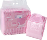 CutiePlusU vuxenblöjor, 10-pack inkontinenstrosor för engångsbruk med öglor för kvinnor och män, maximal absorptionsförmåga över natten - vit (medelstor 71-96 cm)