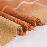 G Lake Orange Pläd filt Kasta Akryl Mjuk Vändbar Färgad fransad sängöverkast Present till juldekorationer 127 Cm B X 170,2 Cm L-Pumpkin Orange sängar och filtar G Lake