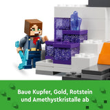 LEGO Minecraft Badlands Mine Videospelsgruvleksaksset för pojkar och flickor i åldrarna 8+ Kul byggstenar Äventyrsset Födelsedagspresent 21263 Byggset Besuche den LEGO-Store