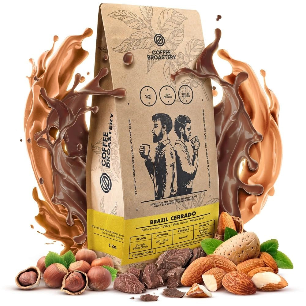 Set med kaffebönor 3x1kg 3000g | Brasilien Guaxupe | Brasilien Mogiana | Brasilien Cerrado | Brasilien | Specialkaffe | Nystekt