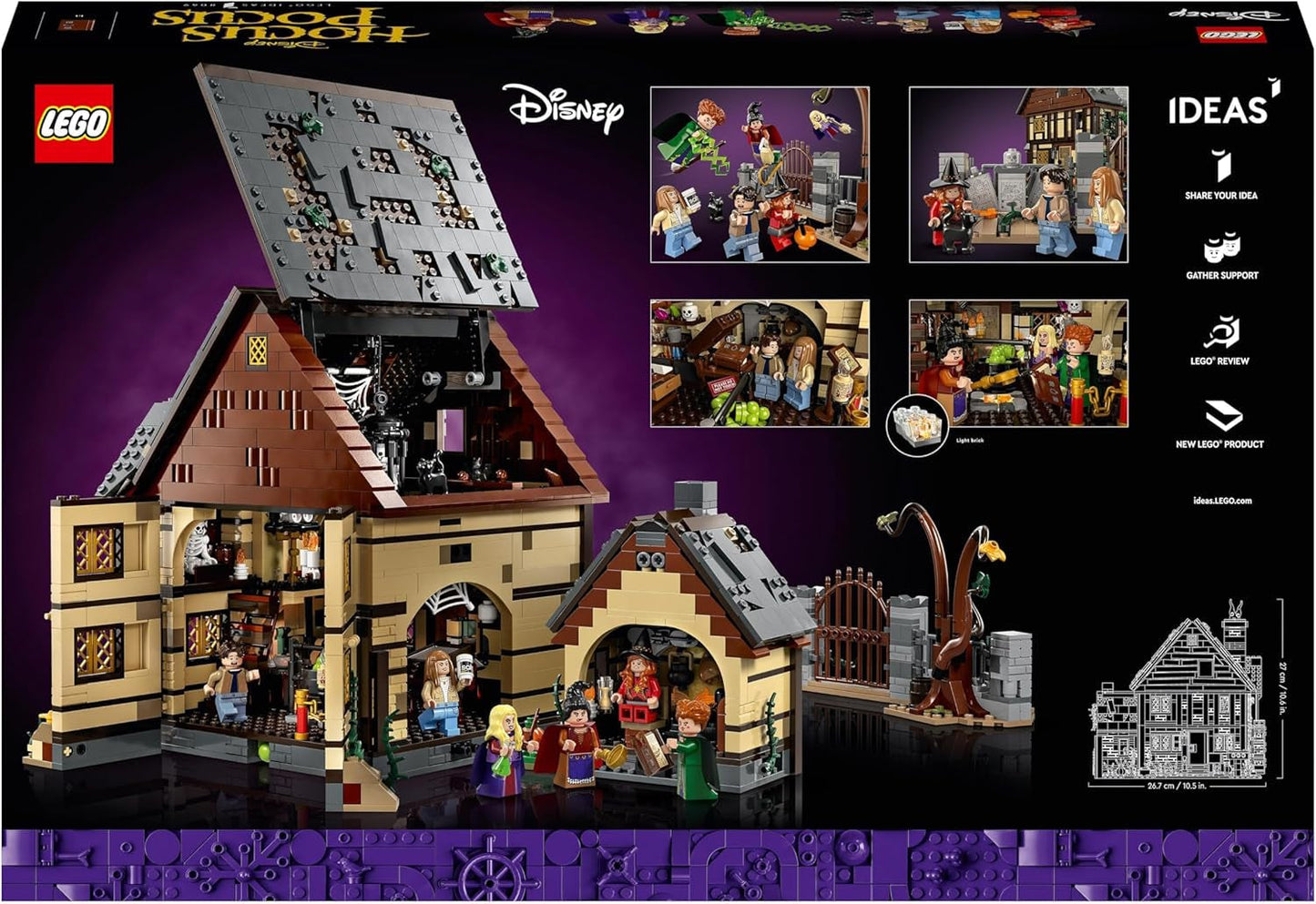 LEGO Ideas Hocus Pocus: The Sanderson Sisters Witch House Set, Vuxensamlingssats med hus, 6 minifigurer och tillbehör, 21341 byggnadsset för kvinnor och män Besuche den LEGO-Store