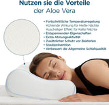 ORTHOVERSE ortopedisk kudde - nackstödskudde, sovkudde, kudde, kudde med memory foam, kudde, nackvärkskudde - justerbar i höjdled, aloe vera-överdrag, medicinsk hjälp Naty Shop Cervical Ortopediska kuddar
