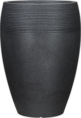 Scheurich Lineo, plastkruka, svart granit, diameter 30 cm, höjd 24,1 cm, volym 11 l.