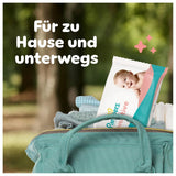 Pampers Sensitive Wet Wipes, 6 förpackningar med 80 våtservetter = 480 våtservetter, oparfymerade, för skonsam, skonsam rengöring