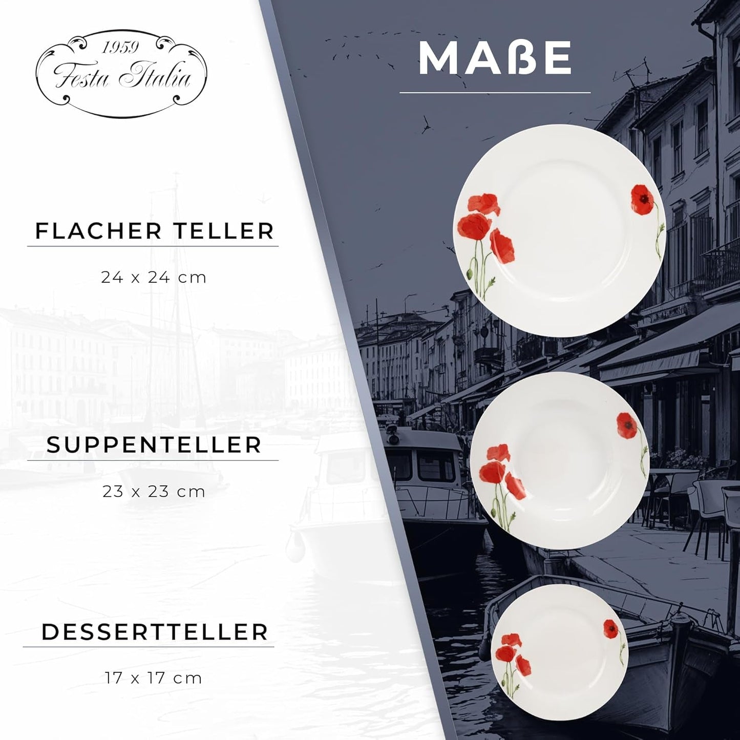 Servisset för 6 - 18 delar - Porslinsservisset - Vitservisset - Skål- och tallrikset - Modernt servis - Tallrikar - Bordsservering - Servisset för 6