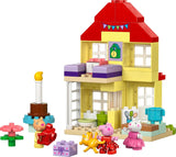 LEGO DUPLO Peppas födelsedagshus: Kreativ 3-siffrig leksak, bygg och bygg om leksakshus för 2-åringar, pojkar och flickor, främjar fingerfärdighet 10433 Byggset Besuche den LEGO-Store