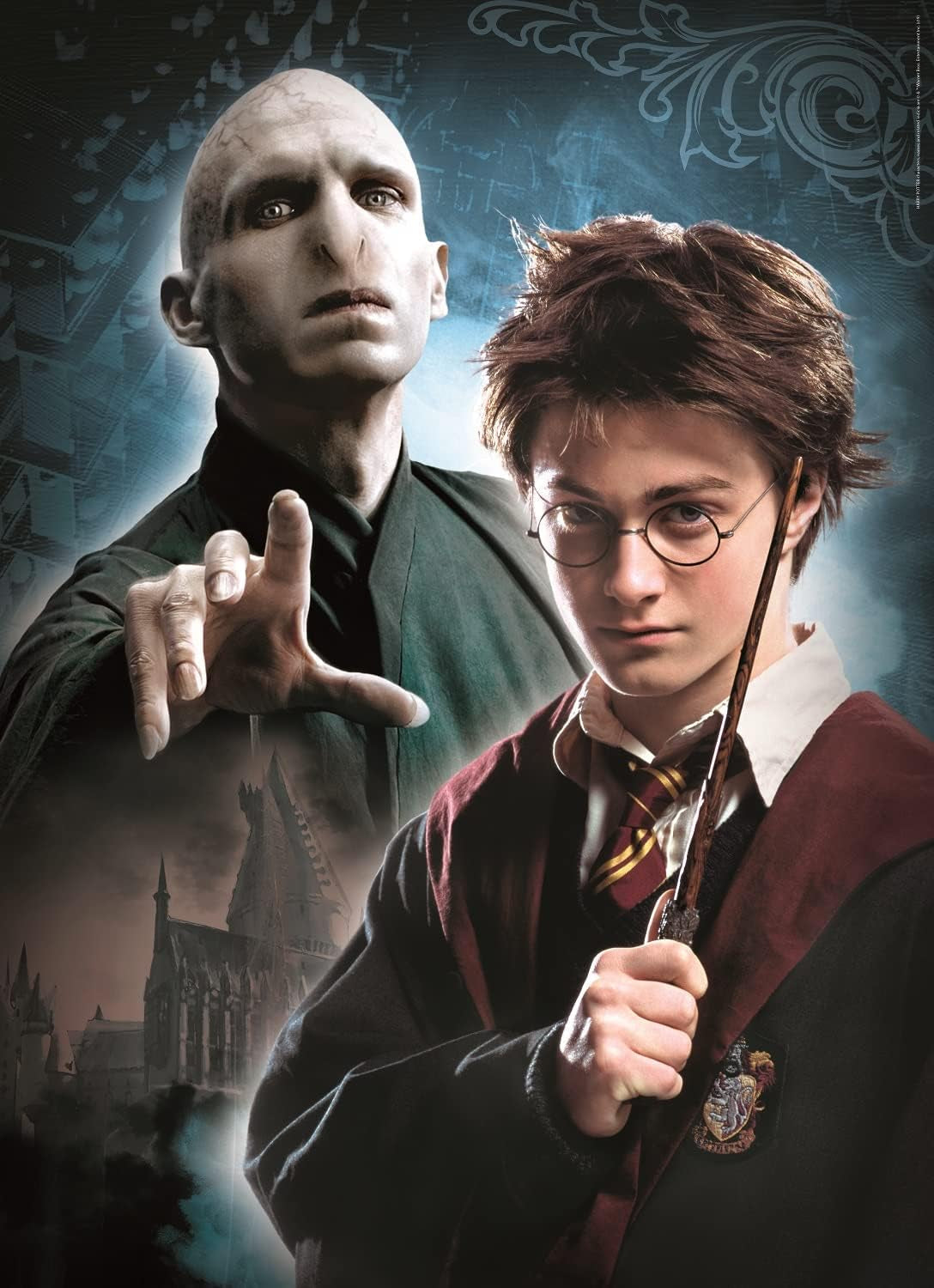 Clementoni 61884 Harry Potter - 3 x 1000 pusselbitar från 9 år, färgglatt pussel för vuxna med djärva färger, skicklighetsspel för hela familjen, bra presentidépussel Naty Shop