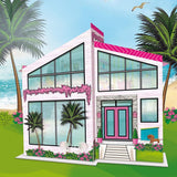 Lisciani - Dockhus - Barbie Doll Holiday Villa - Fantasilek - Kartonghus att montera och dekorera - Kreativ fritid - För tjejer från 4 år och uppåt