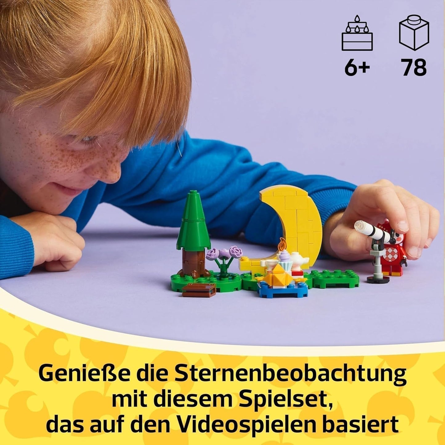 LEGO Animal Crossing Stargazing med eufemia, Byggset för barn, Fantasifullt rollspelsset, Leksak för 6-åriga flickor och pojkar, Figurdjursleksak 77053 Byggset Besuche den LEGO-Store