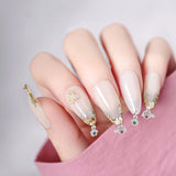OLYCRAFT 24st Nagelschmuck Ringe Dangle Nail Art Zubehör Mit Nagelpiercing Tool Nagelbohrer Manueller Bohrer Aus Legierung Für Tips, Acryl, Gele Und Dekorationen