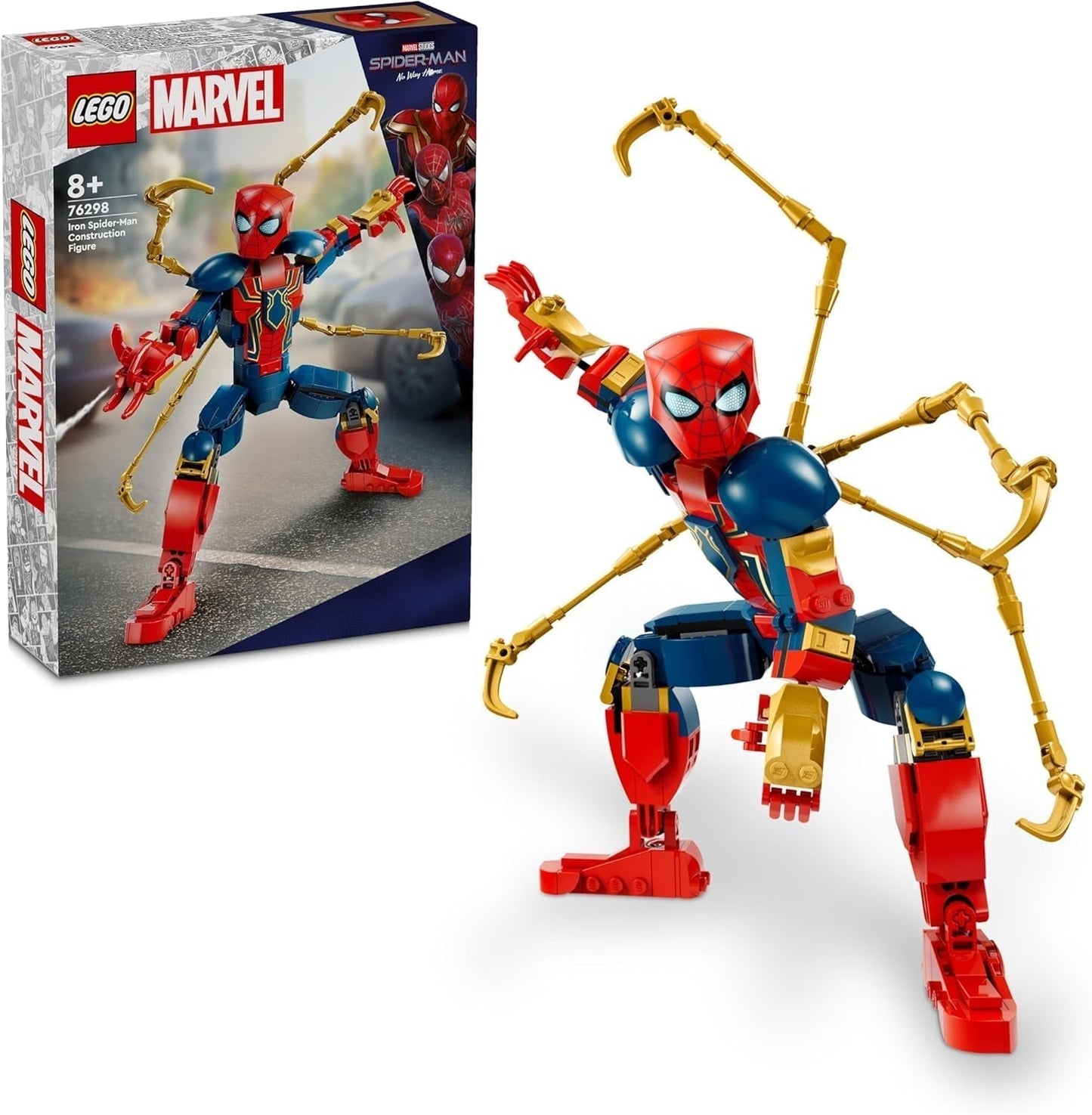 LEGO Marvel Iron Spider-Man byggklossar Superhjälte actionleksak för barn 8+ Pojkar och flickor Pansarset Byggbar modell Avengers Presentidé för Marvel-filmfans 76298 Byggset Besuche den LEGO-Store Standardtitel