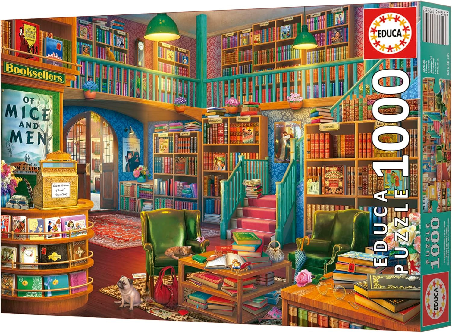 Educa - Pussel med 1000 bitar för vuxna | Bibliotek. Mått: 68 X 48 cm. Inkluderar Fixpuzzle pussellim. I 14 år (19925) Puzzle Naty Shop