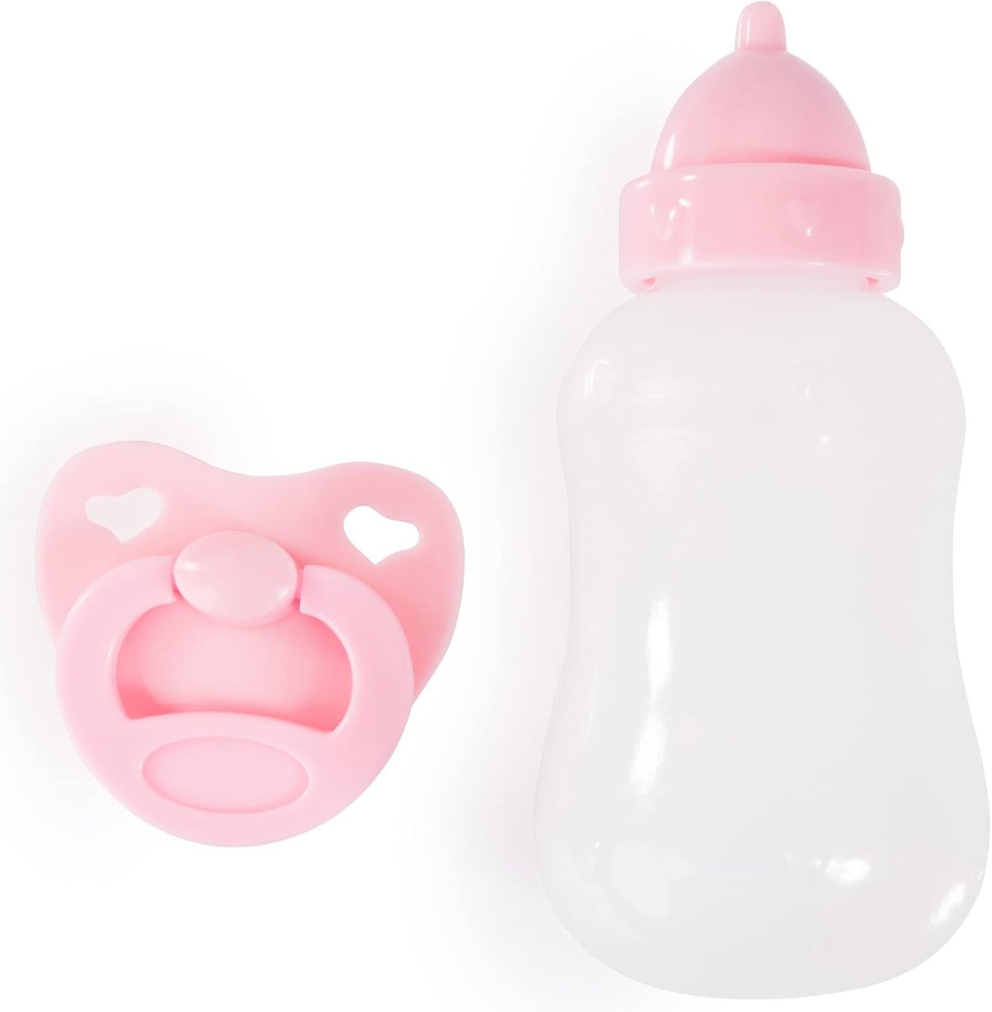 Bayer Design 93822AA Babypuppe Anna, spricht 24 Babylaute, weicher Körper, Schlafaugen, Schnuller, Flasche, 38 cm, rosa, Liten