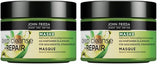 John Frieda - Deep Cleanse & Repair Mask / Treatment - Innehåll: 250 ml - Med hampfröolja + närande avokado - Lugnande hårmask för skadat hår Naty Shop hårmask 250 ml (förpackning om 2)