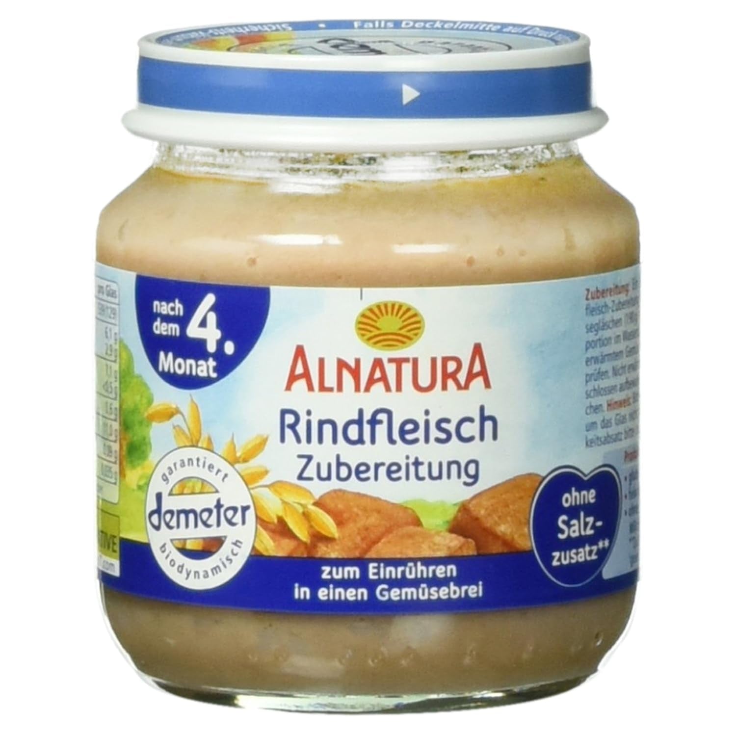 Tillagad av ekologiskt nötkött, 125 g