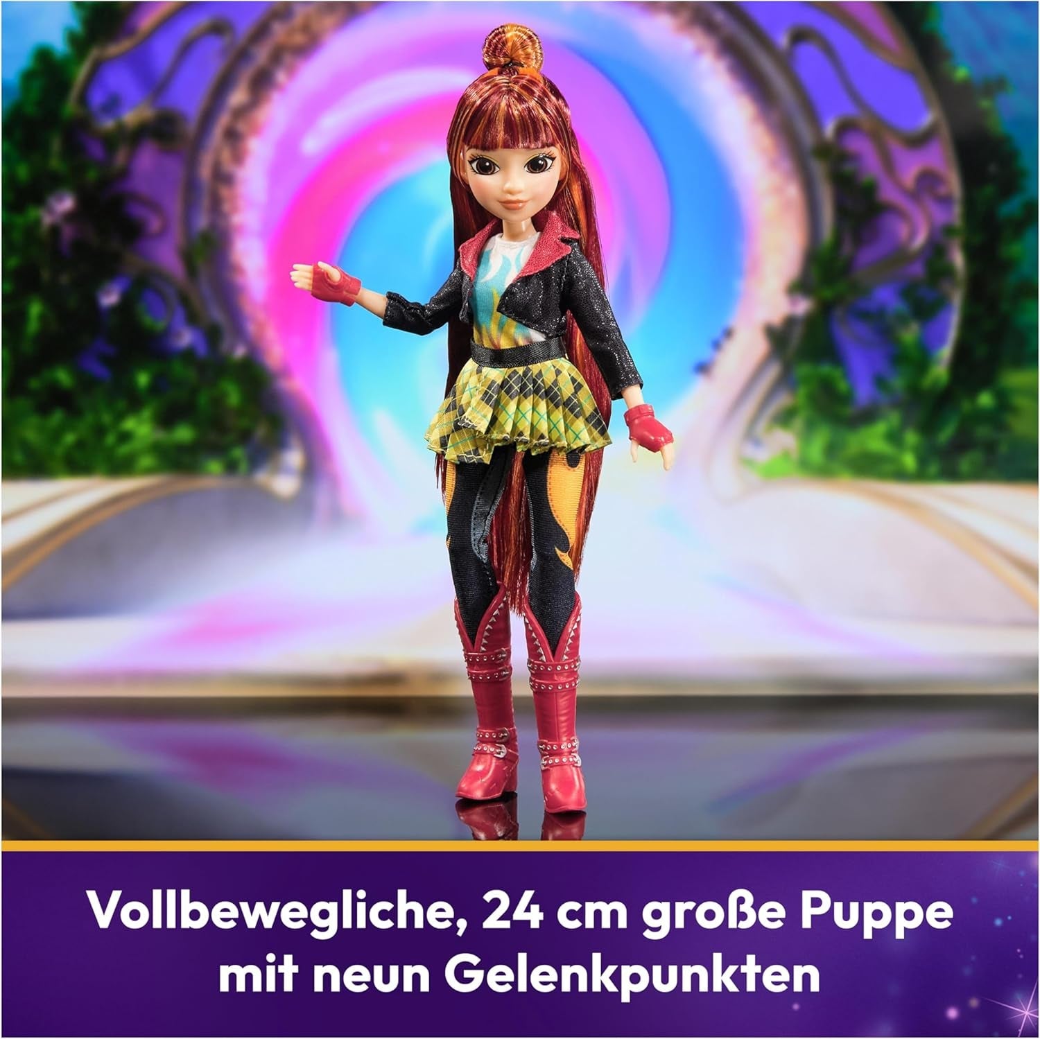 Unicorn Academy Valentina Doll - originaldockan från den populära Netflix-serien, är 24 cm lång och har 5 tillbehör för fantasifullt rollspel, för barn från 4 år och uppåt