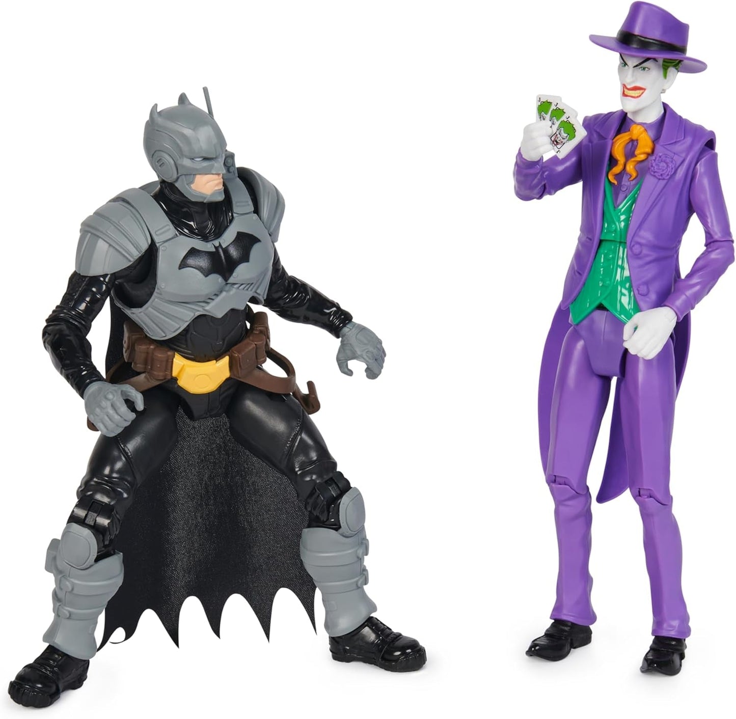 DC Batman Adventures Batman Vs the Joker Actionfigurset, 30 cm - 2 helt rörliga figurer med 12 växlar för spännande rollspel, leksak för 4+ barn Actionfigurer Naty Shop