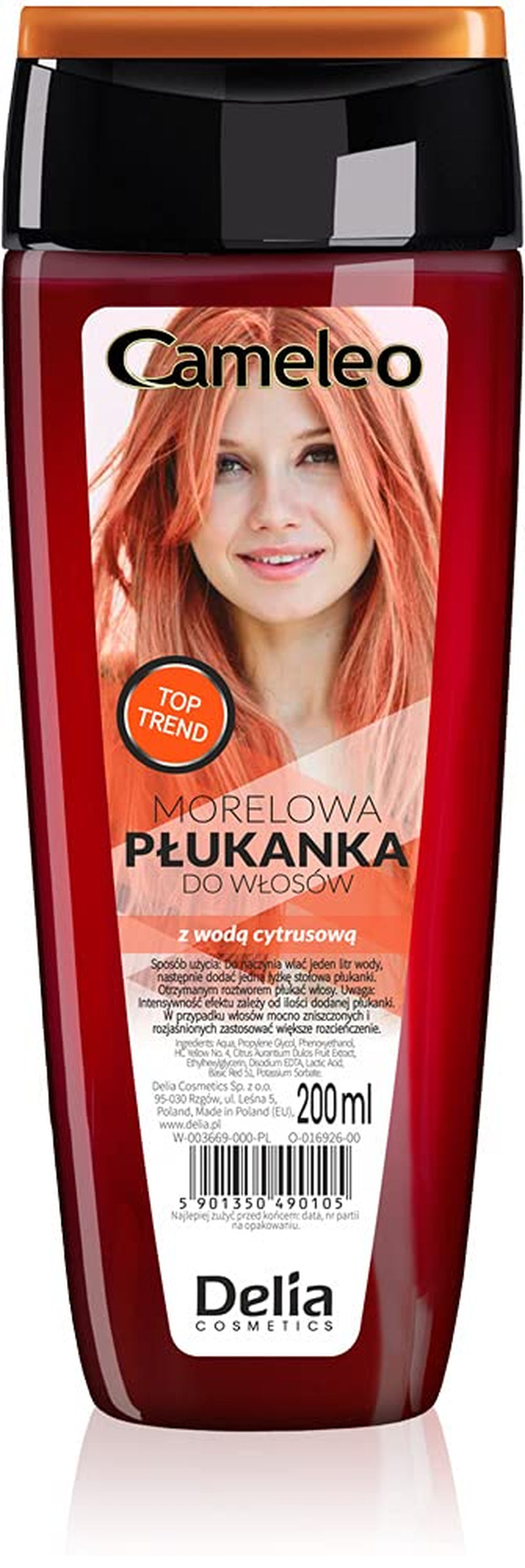 Cameleo - Rose Water Pink Hair Tonic No Yellow Tint Semipermanent hårfärg - För blont & grått hår - Färg & vård - Parabenfri | 200 ml Naty Shop Hair Dye Ny version - Aprikos 200 Ml (1 förpackning)