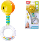 Simba 104010060 - Rattle ABC tänds, lyser vid skakning, 14cm, leksak för bebisar, skallra för bebisar, första utrustning, från 3 månader, gul Jucarii Bebe Naty Shop