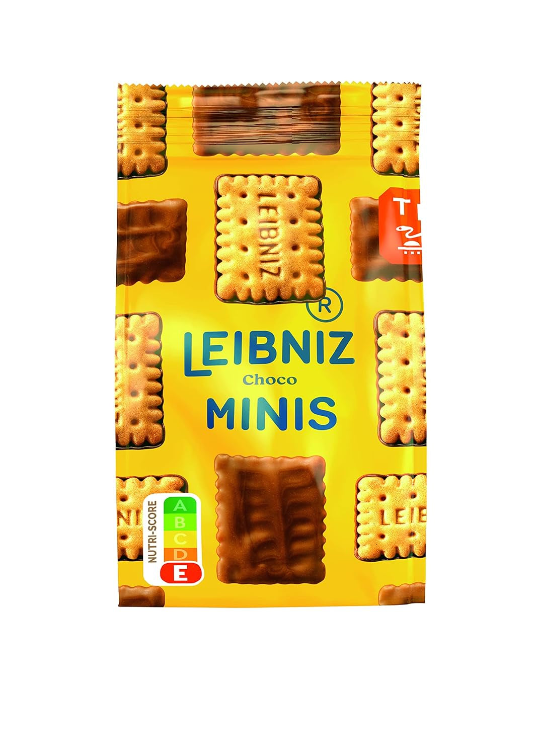 LEIBNIZ Minis Choco Pack med 12 små Crunchy Milk Chocolate Cookies Bulk Pack för förvaring eller försäljning (12 x 125 g)