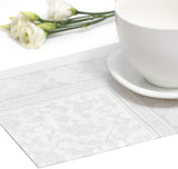 Papstar 11682 50 servetter "Royal Collection" 1/4-faldig 40 X 40 cm "Ornaments", vit
