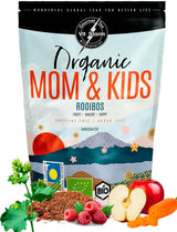 VITSTORM® BIO TEE Mom & Kids - Te för kvinnor och ammande - Rooibos, äpple, fänkål, citronmeliss, alchemilla, jordgubb - Avkopplande te - Fruktigt och gott - Koffeinfritt - Örtte 100 g
