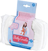 Blöjor Theo Klein 1673 Baby Coralie | För dockor från 30 till 50 cm | Tre blöjor med kardborre | Leksak för barn från 3 år och uppåt