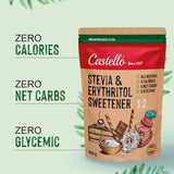 Stevia + Erythritol 1:2 Süßstoff | 1G = 2G Zucker | 100% Natürlicher Zuckerersatz - 0 Kalorien - 0 Glykämischer Index - Keto Und Paleo - 0 Netto-Kohlenhydrat - Kein GVO - Castello sedan 1907 - 850 G Sweeteners Naty Shop