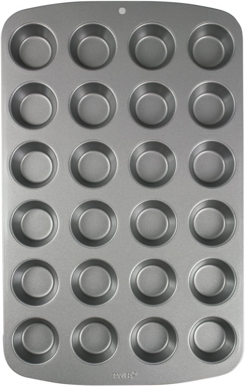 CSB111 Antihaftbeschichtete Mini-Muffinform Mit 24 Löchern Aus Karbonstahl, Edelstahl, Silver, 39,4 X 24,6 X 2,1 Cm Formar och plåtar för bakning Naty Shop 39,4 X 24,6 X 2,1 Cm Einzeln